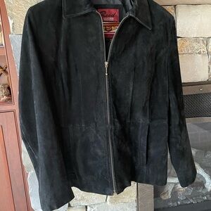 Women’s Black Suede Leather Jacket